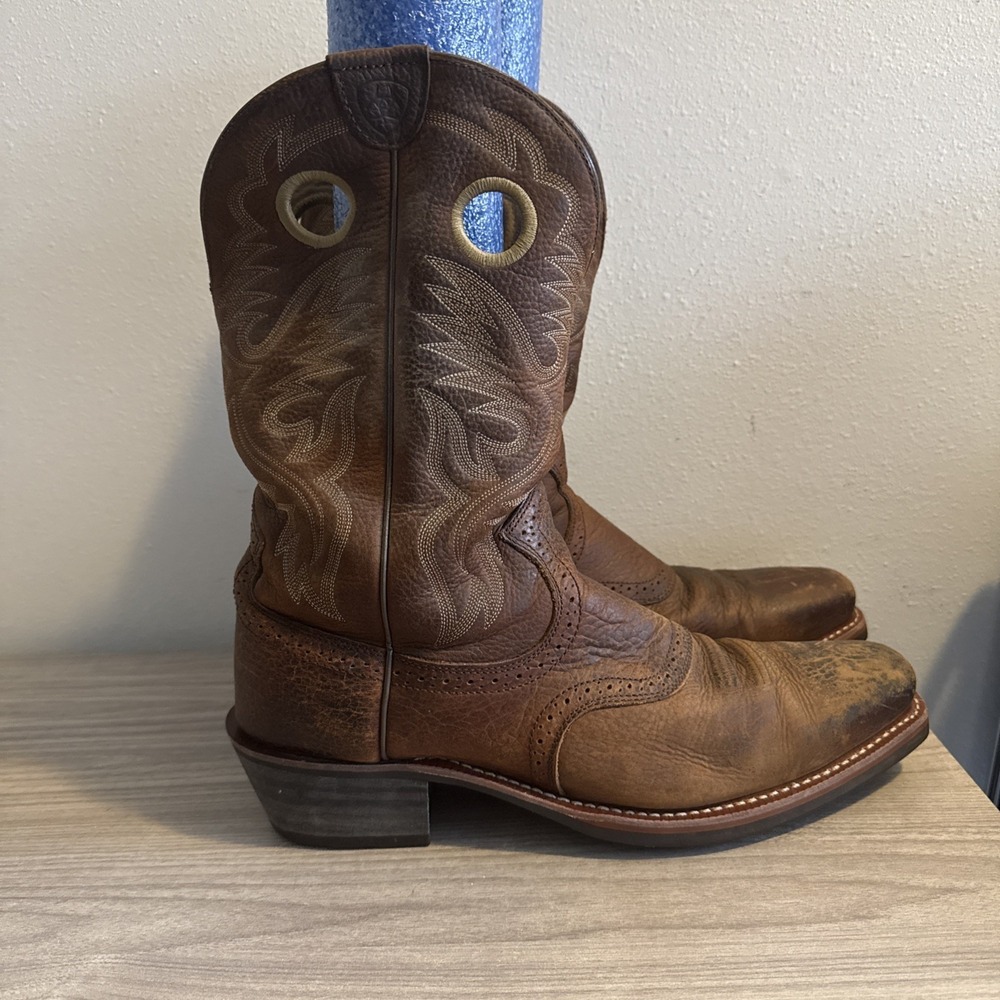 Ariat Heritage Roughstock Western Brown Mens Leather  Boots 10002227 Size 15 D